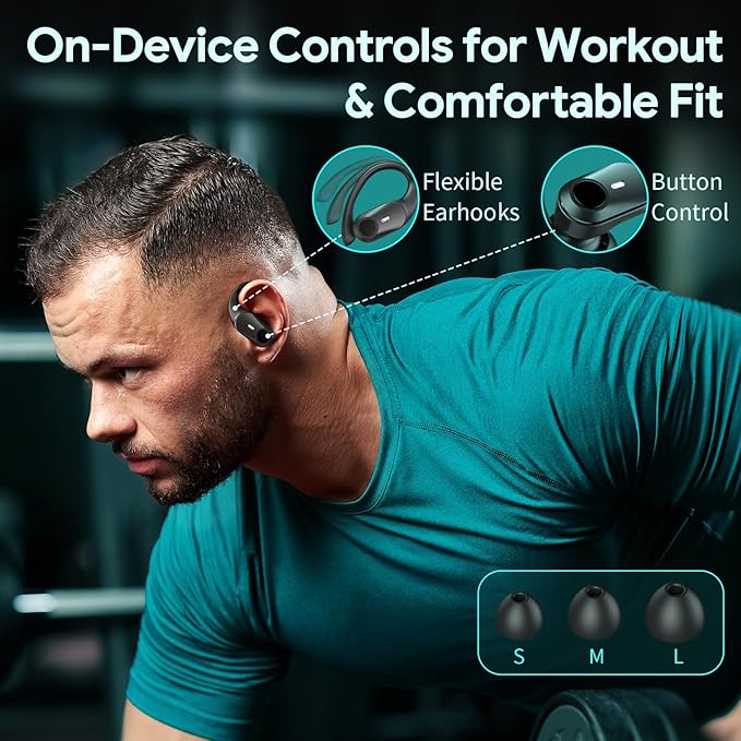 GOLREX Active Noise Cancelling Earbuds with 80H Playtime