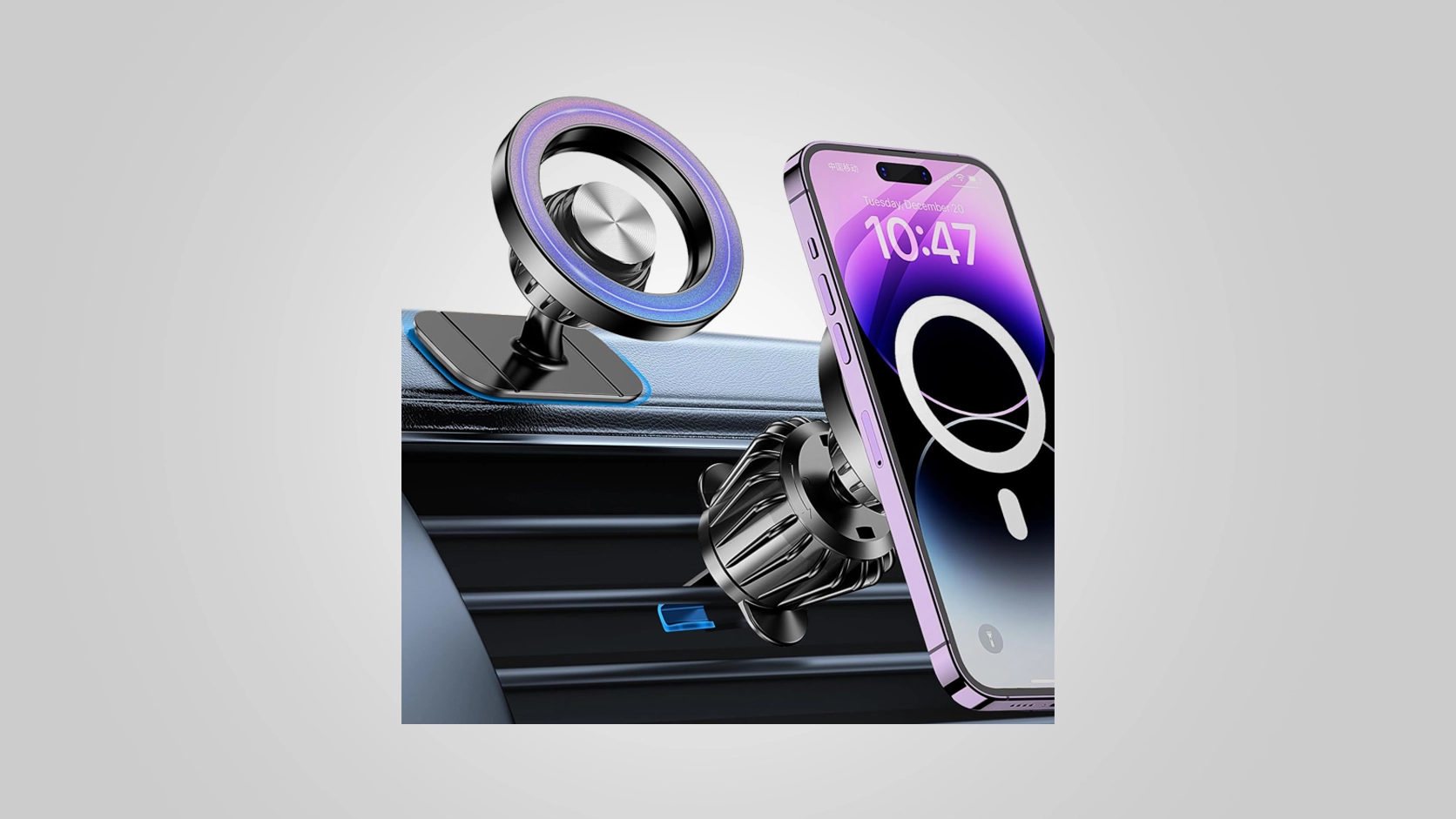 Kaistyle MagSafe car mount with strong magnetic phone holder